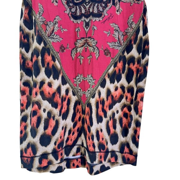 Just Cavalli Roberto Cavalli Cotton Geometric Floral Print Mini Dress Size S - Picture 4 of 7